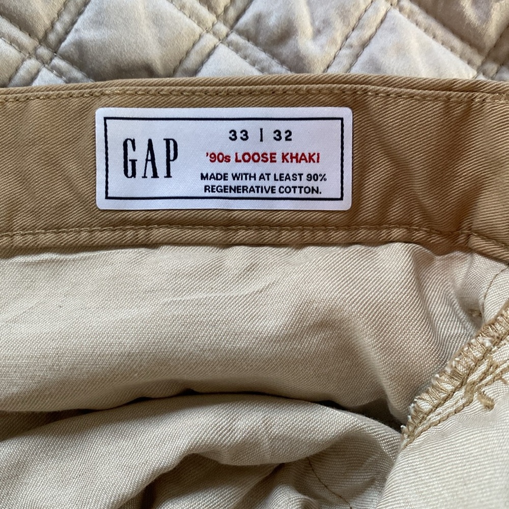 GAP / Men’s 90’s Loose Khaki / Khaki / 33x32 - Picture 10 of 12